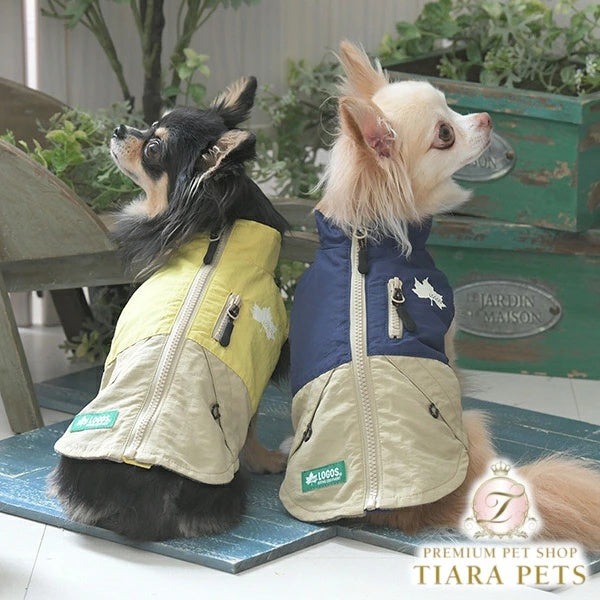 ロゴス LOGOS 切替ナイロンジャケット【小型犬 犬服 ウェア アウター ジャケット カジュアル】