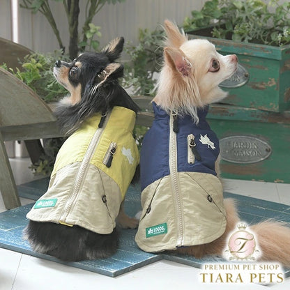 ロゴス LOGOS 切替ナイロンジャケット【小型犬 犬服 ウェア アウター ジャケット カジュアル】