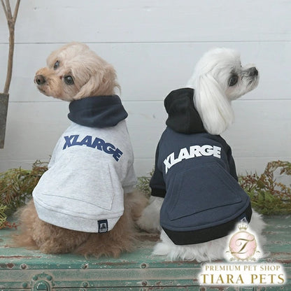 エクストララージ XLARGE ツートーンフーディー【小型犬 犬服 ウエア トップス フーディ パーカー カジュアル】