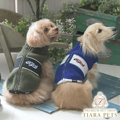 エックスガール X-girl チアフルロゴフリース【犬服 小型犬 ウエア アウター トップス ジャケット カジュアル】