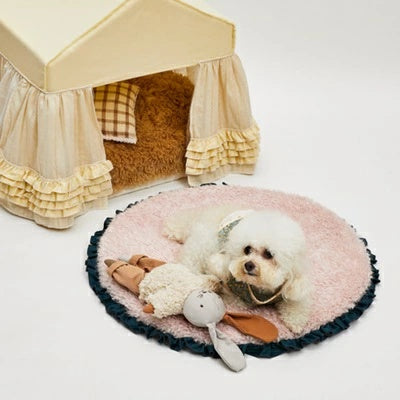 ルイスドッグ louisdog Rose Wood Blush Rug【小型犬 犬用 ラグ マット セレブ】