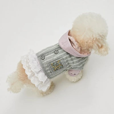 ルイスドッグ louisdog Danish Quilting Vest/Nordic Stripes【小型犬 犬服 ウエア トップス アウター ベスト セレブ】