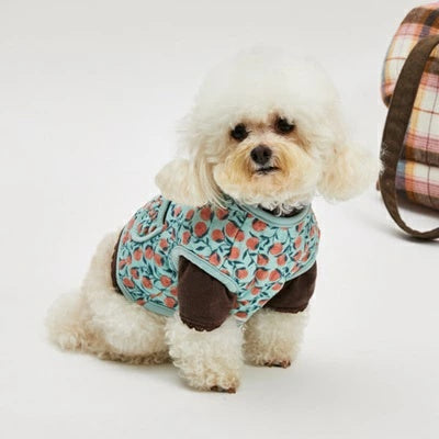 ルイスドッグ louisdog Danish Quilting Vest/Citrus Garden【小型犬 犬服 ウエア トップス アウター ベスト セレブ】