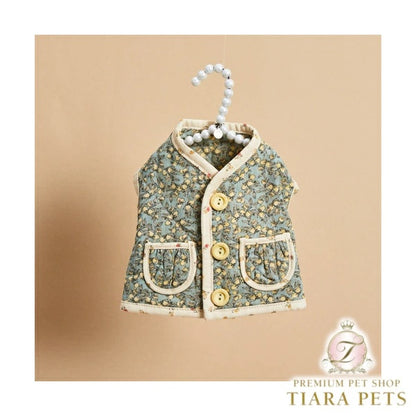 ルイスドッグ louisdog Danish Quilting Vest/Lemon Grove【小型犬 犬服 ウエア トップス アウター ベスト セレブ】