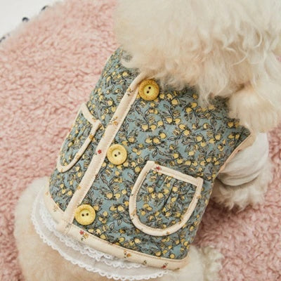 ルイスドッグ louisdog Danish Quilting Vest/Lemon Grove【小型犬 犬