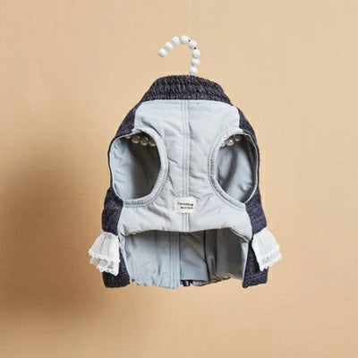 ルイスドッグ louisdog Denim ToGO Bomber Jacket【小型犬 犬服 ウエア トップス アウター ベスト セレブ】