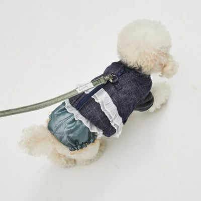 ルイスドッグ louisdog Denim ToGO Bomber Jacket【小型犬 犬服 ウエア トップス アウター ベスト セレブ】