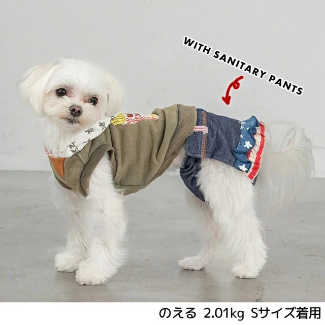 ディーズチャット D's CHAT ポテトプリントパーカ【犬服 小型犬 ダックス フレブル ドッグウェア トップス パーカー フーディ】