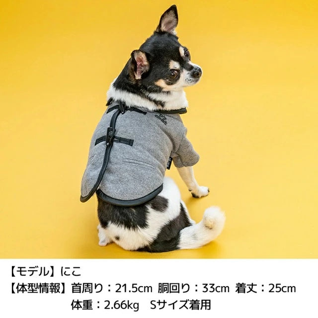 ディーズチャット D's CHAT ダッフルボタンボアアウター【犬服 小型犬 犬服 小型犬 ダックス フレブル ドッグウェア アウター ジャケット】