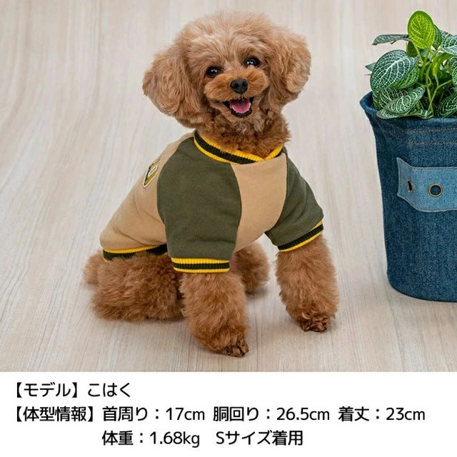 ディーズチャット D's CHAT 背開きスタジャン【犬服 小型犬 犬服 小型犬 ダックス フレブル ドッグウェア アウター ジャケット】