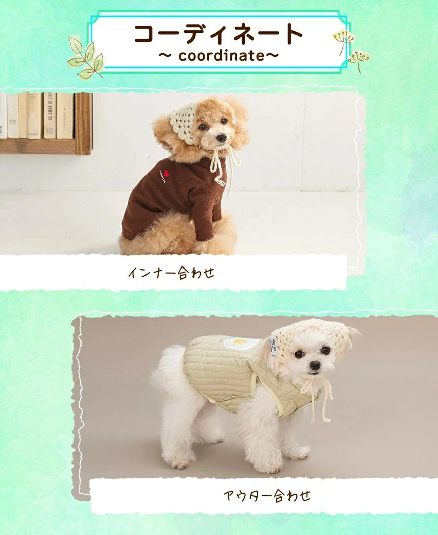 ティノティート TINOTITO 手編みバブーシュカ【小型犬 犬服 犬用 ドッグウェア ヘアアクセサリー】