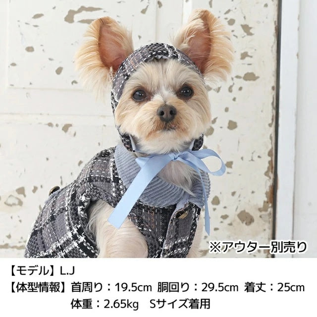 ティノティート TINOTITO チェックツイード帽子【小型犬 犬服 犬用 ドッグウェア 帽子】