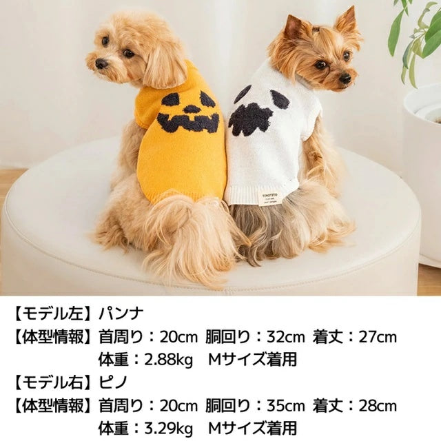ティノティート TINOTITO パンプキンニット【小型犬 犬服 ドッグウェア トップス ニット セーター】
