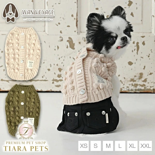 ティノティート TINOTITO ポコポコナチュラルニット【小型犬 犬服 ドッグウェア トップス ニット セーター】