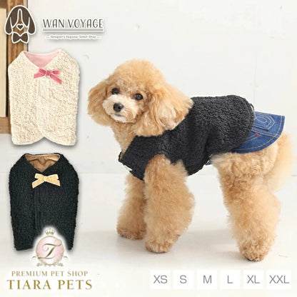 ティノティート TINOTITO 背開きエンボスベスト【小型犬 犬服 ドッグウェア アウター ベスト ジャケット】