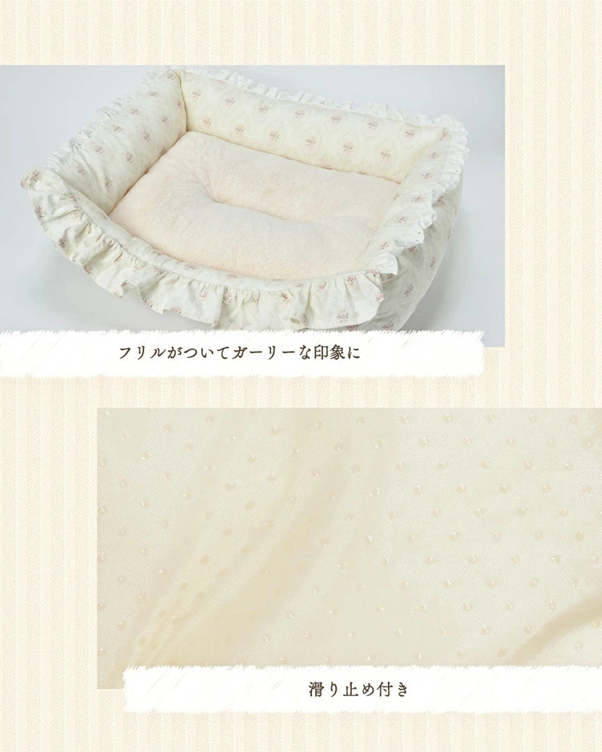 アントゥトゥ Un TouTou 花柄ベッド Free【小型犬 犬用 ベッド セレブ】