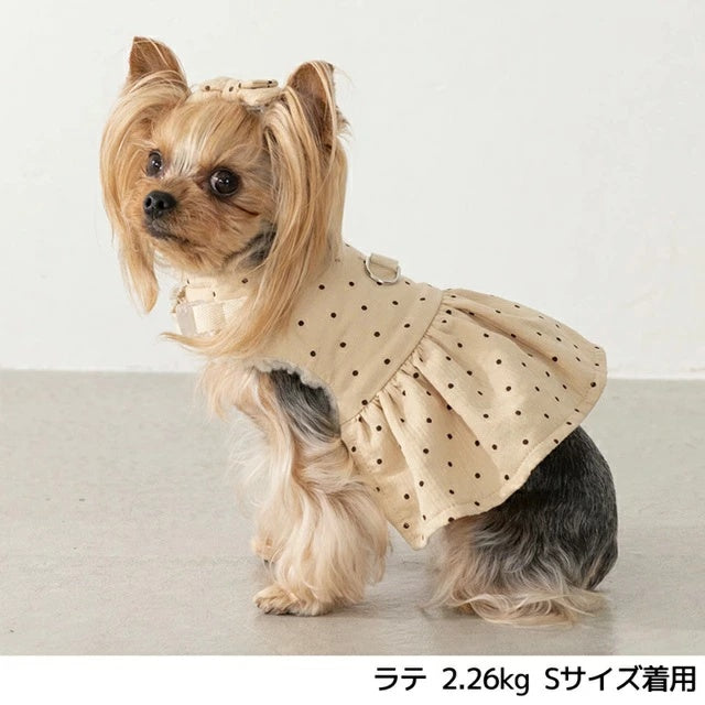 アントゥトゥ Un TouTou ドット柄ハーネス【小型犬 犬用 ハーネス お散歩 セレブ】