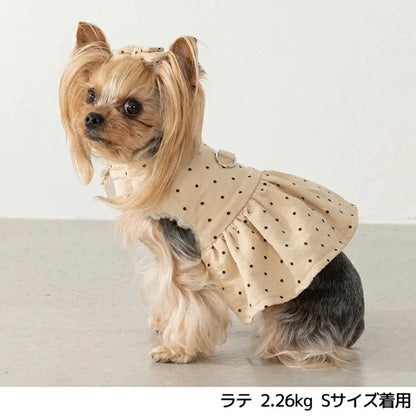 アントゥトゥ Un TouTou ドット柄ハーネス【小型犬 犬用 ハーネス お散歩 セレブ】