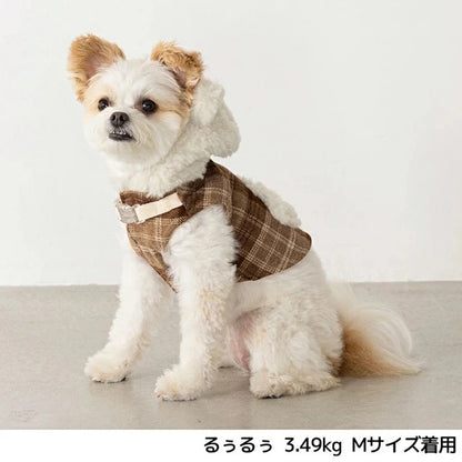 アントゥトゥ Un TouTou ボアフードハーネス【小型犬 犬用 ハーネス お散歩 セレブ】