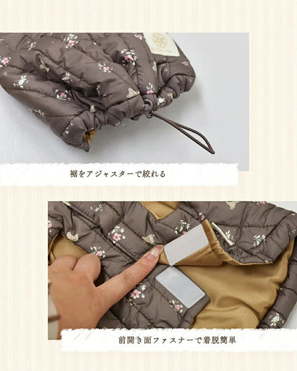 アントゥトゥ Un TouTou 小花柄キルトアウター【小型犬 犬服 アウター コート セレブ】