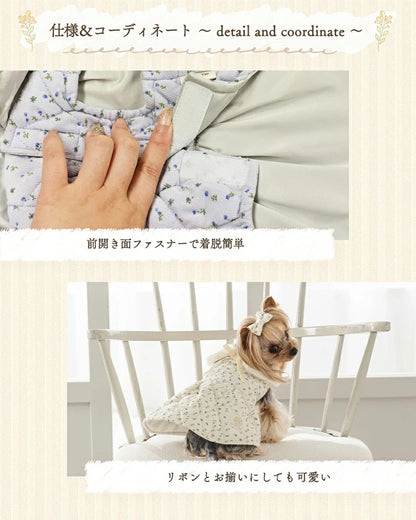 アントゥトゥ Un TouTou ファー付きワンピアウター【小型犬 犬服 アウター コート セレブ】