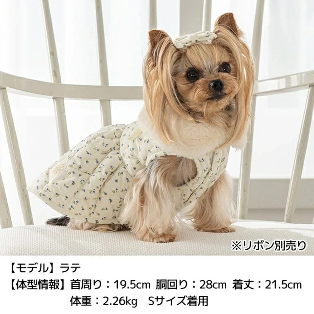 アントゥトゥ Un TouTou ファー付きワンピアウター【小型犬 犬服 アウター コート セレブ】