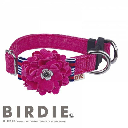 バーディ BIRDIE ロゼットデニムカラー(SS)【小型犬・犬用 ペット 首輪 カラー セレブ】