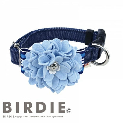 バーディ BIRDIE ロゼットデニムカラー(SS)【小型犬・犬用 ペット 首輪 カラー セレブ】