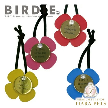 バーディ BIRDIE レザーフラワーコインID【犬用 IDタグ 迷子札 セレブ】