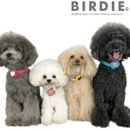バーディ BIRDIE レザーフラワーコインID【犬用 IDタグ 迷子札 セレブ】