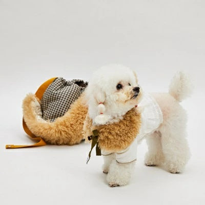 ルイスドッグ louisdog Heritage Check Fur Sling Bag【小型犬 犬用 キャリーバッグ スリングバッグ カバン セレブ】