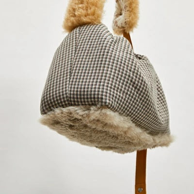 ルイスドッグ louisdog Heritage Check Fur Sling Bag【小型犬 犬用 キャリーバッグ スリングバッグ カバン セレブ】