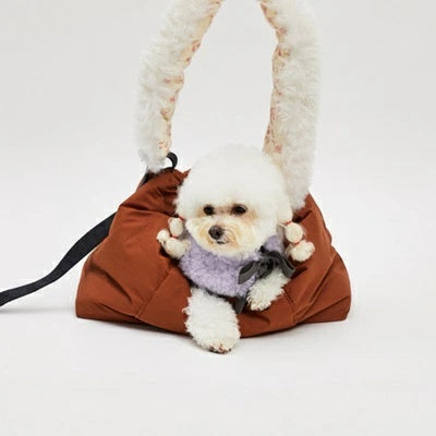 ルイスドッグ louisdog Amber Fur Sling Bag【小型犬 犬用 キャリーバッグ スリングバッグ カバン セレブ】