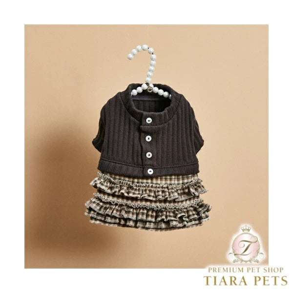 ルイスドッグ louisdog Heritage Check Cardigan【小型犬 犬服 トップス アウター カーディガン 羽織り セレブ】