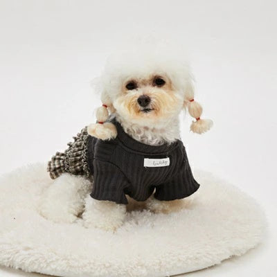 ルイスドッグ louisdog Heritage Check Cardigan【小型犬 犬服 トップス アウター カーディガン 羽織り セレブ】