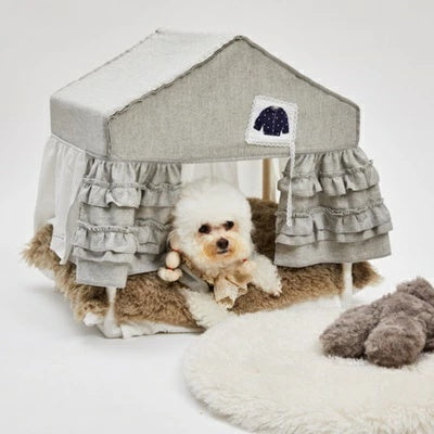 ルイスドッグ louisdog Brushed Whisper Peekaboo Cushion Cover【小型犬 犬用 ハウス クッションカバー セレブ】