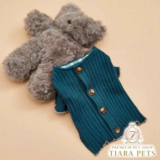 ルイスドッグ louisdog Lyons Blue Cardigan【小型犬 犬服 トップス カーディガン セレブ】