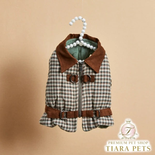 ルイスドッグ louisdog Olive Mocha Walking Jacket【小型犬 犬服 アウター ジャケット セレブ】
