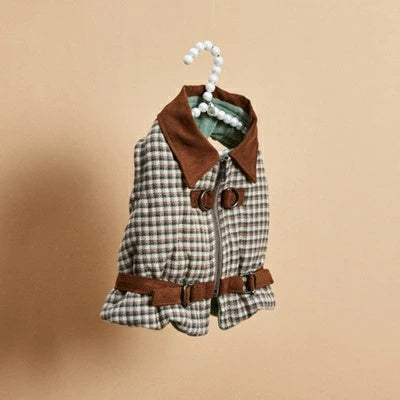 ルイスドッグ louisdog Olive Mocha Walking Jacket【小型犬 犬服 アウター ジャケット セレブ】