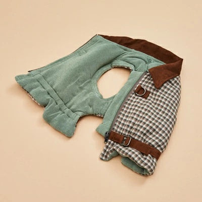 ルイスドッグ louisdog Olive Mocha Walking Jacket【小型犬 犬服 アウター ジャケット セレブ】