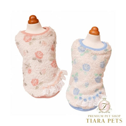 ゴッドピヴァ GODPIVA★ご予約★テラボアふわもこルームタンク （フラワー柄）【小型犬 犬服 トップス タンクトップ セレブ】