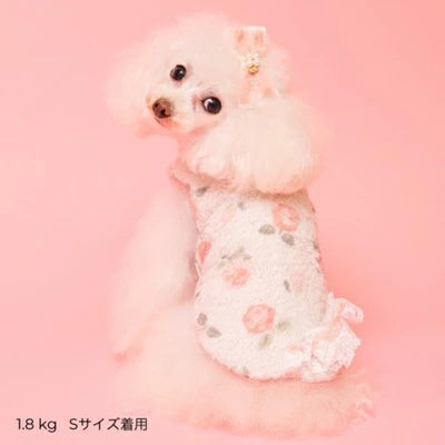 ゴッドピヴァ GODPIVA★ご予約★テラボアふわもこルームタンク （フラワー柄）【小型犬 犬服 トップス タンクトップ セレブ】