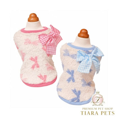 ゴッドピヴァ GODPIVA★ご予約★テラボアふわもこルームタンク （リボン柄）【小型犬 犬服 トップス タンクトップ セレブ】