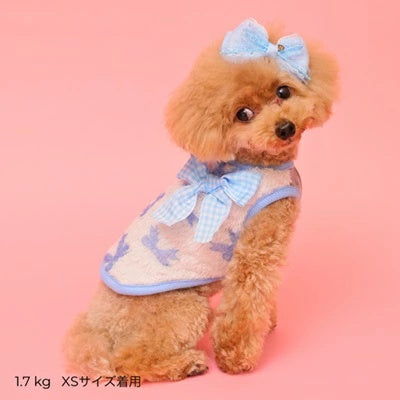 ゴッドピヴァ GODPIVA★ご予約★テラボアふわもこルームタンク （リボン柄）【小型犬 犬服 トップス タンクトップ セレブ】