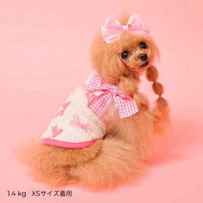 ゴッドピヴァ GODPIVA★ご予約★テラボアふわもこルームタンク （リボン柄）【小型犬 犬服 トップス タンクトップ セレブ】