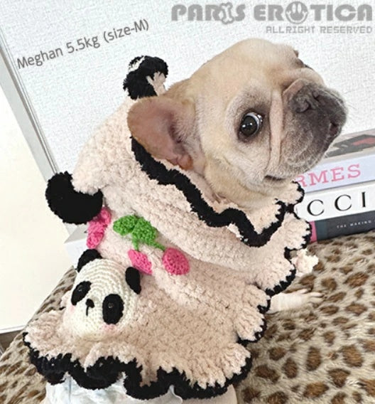 パリエロ PARIERO  ニットフリルポンチョ [受注予約]【小型犬 犬服 ポンチョ トップス アウター セレブ】