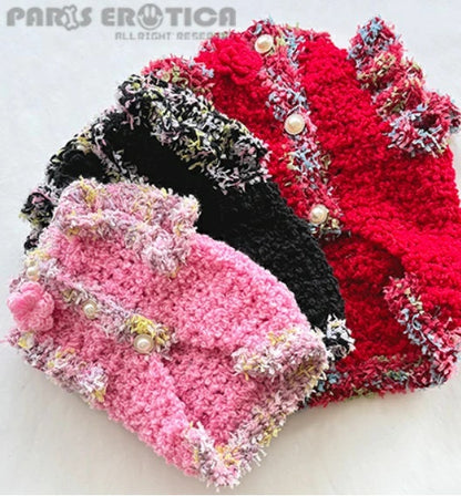 パリエロ PARIERO  CC風ニットジャケット [オーダーメイド]【小型犬 犬服 アウター ジャケット ニット セレブ】