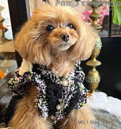 パリエロ PARIERO  CC風ニットジャケット [オーダーメイド]【小型犬 犬服 アウター ジャケット ニット セレブ】