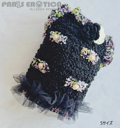 パリエロ PARIERO  CC風ニットジャケット チュール付き [オーダーメイド]【小型犬 犬服 アウター ジャケット ニット セレブ】