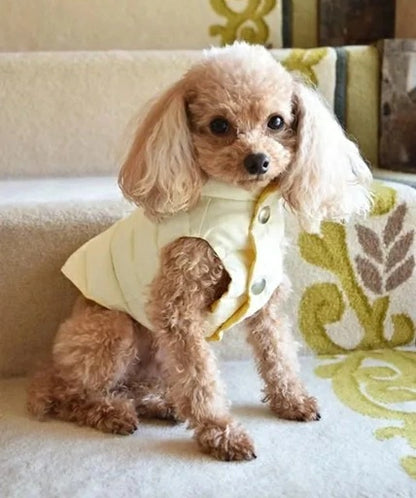 プエルト PUERTO チリアレモン リバーシブルダウンベスト【小型犬 犬服 ウエア アウター ダウンベスト セレブ】